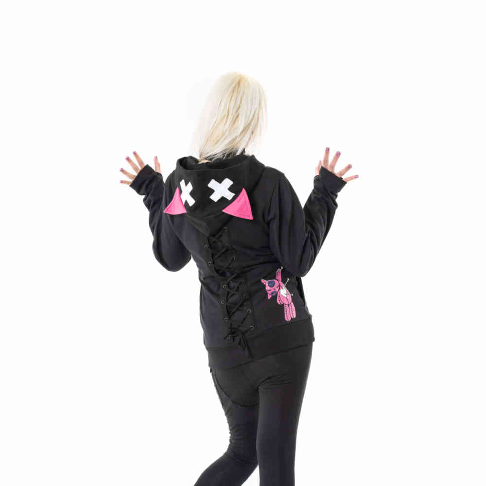 Cupcake Cult - Kitty Mayhem Zip hoodie - Black
